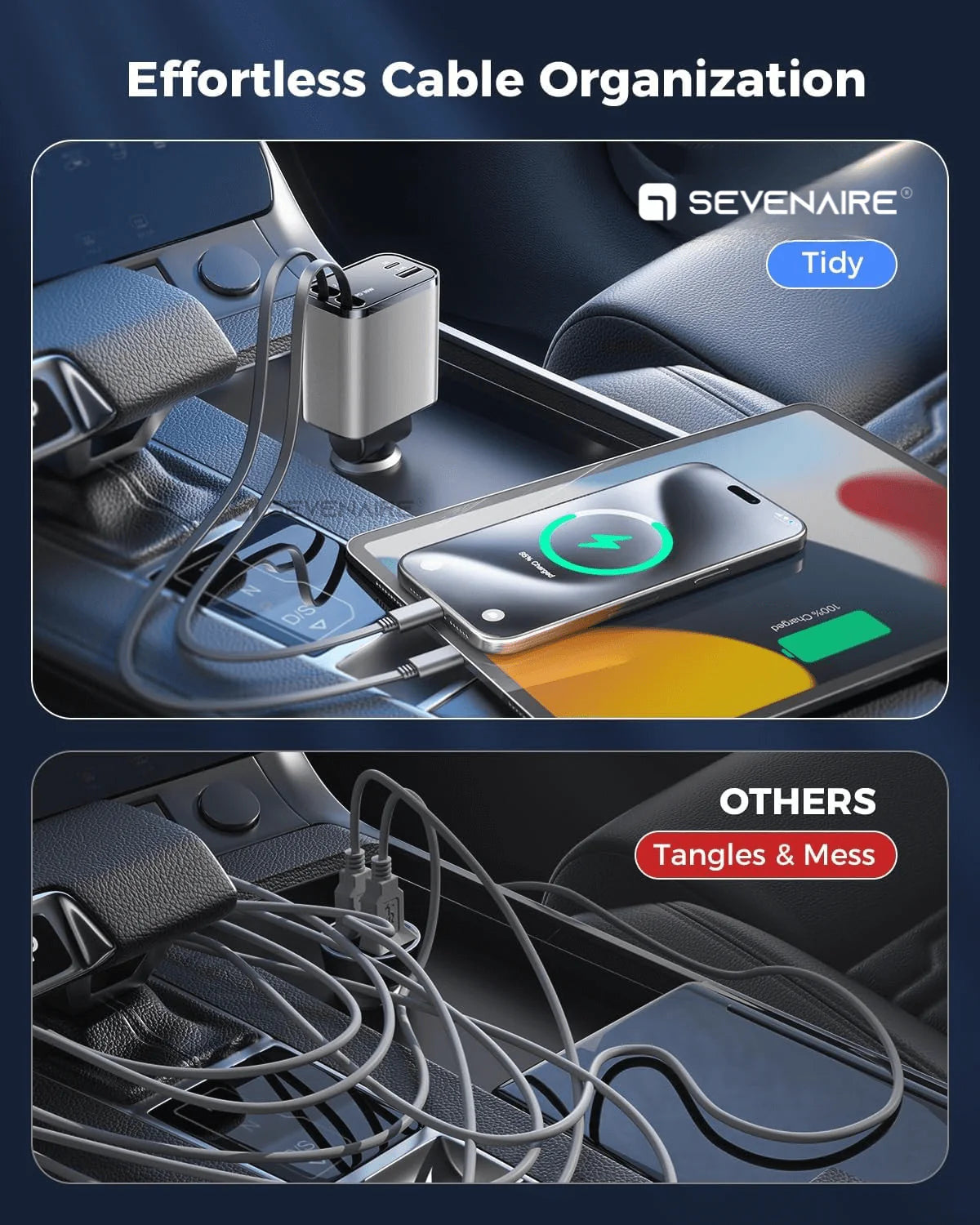 4-in-1 Retractable Car Charger