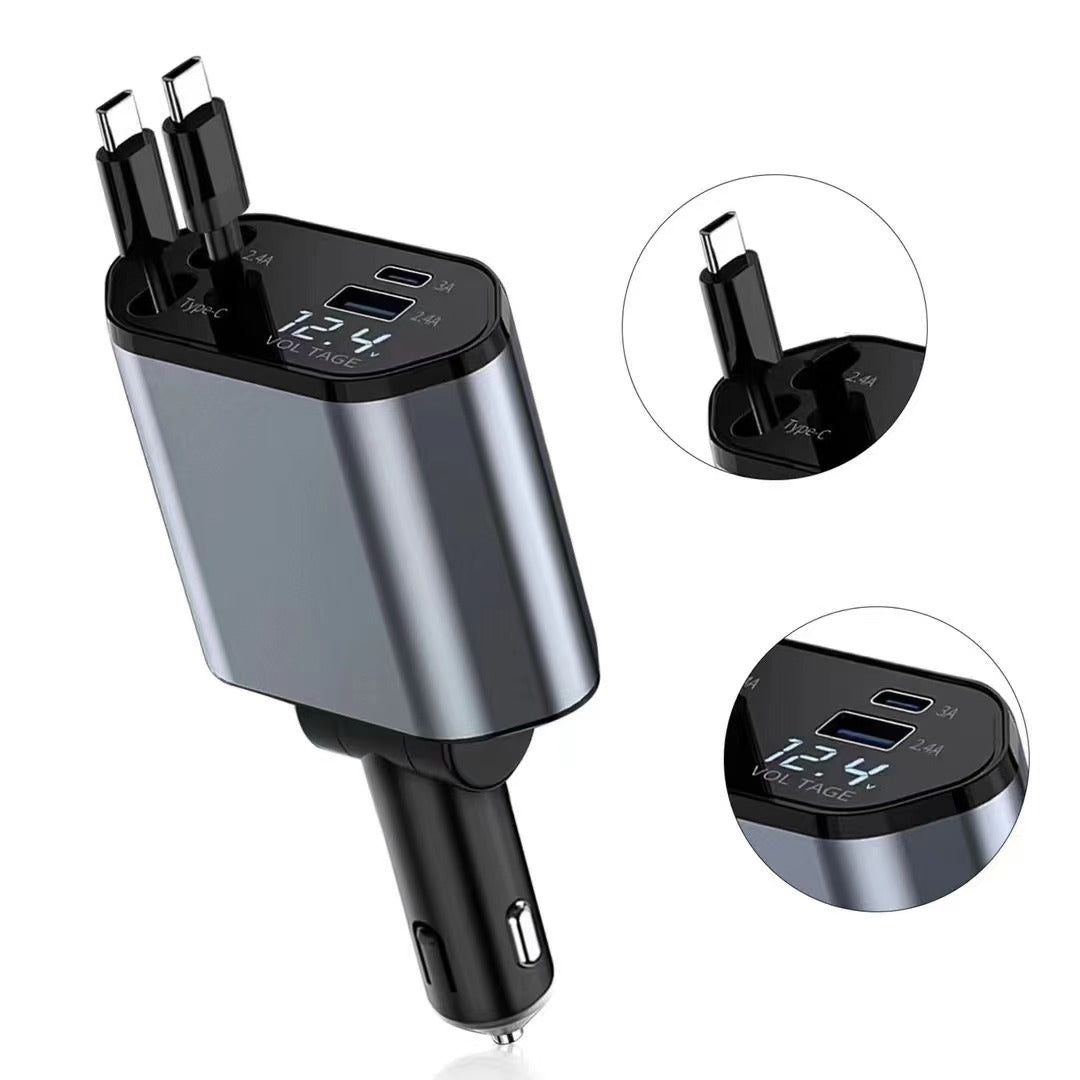 4-in-1 Retractable Car Charger