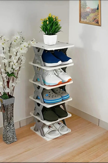 6-layer foldable shoe rack