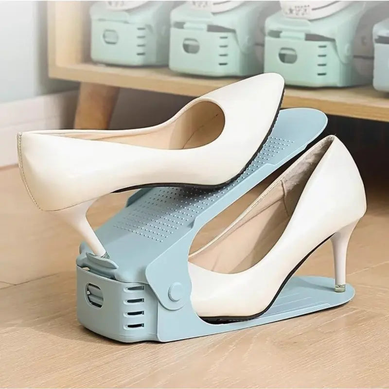 Adjustable shoe stacker