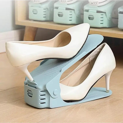 Adjustable shoe stacker