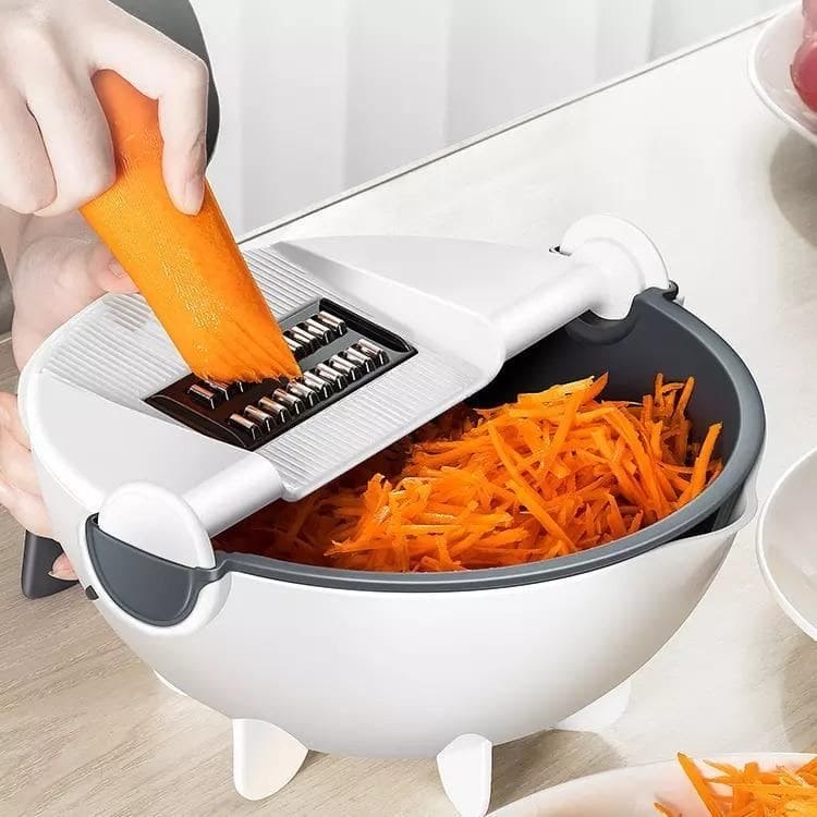9-in-1 Multifunctional Vegetable Chopper &amp; Magic Rotate Colander