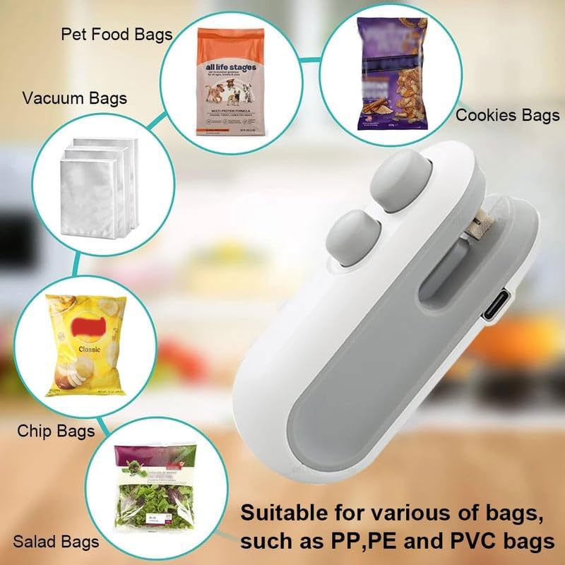2-in-1 Rechargeable Mini Bag Sealer and Cutter