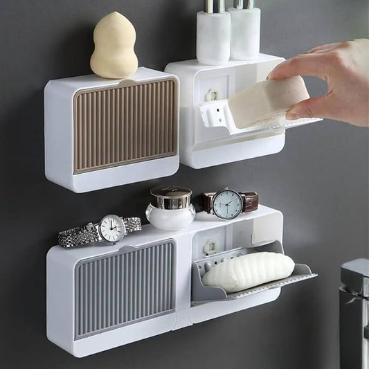 Wall-Mounted Soap Holder and Storage Set