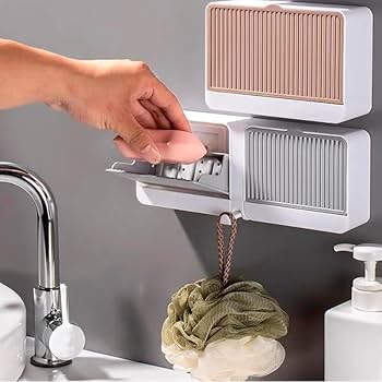 Wall-Mounted Soap Holder and Storage Set