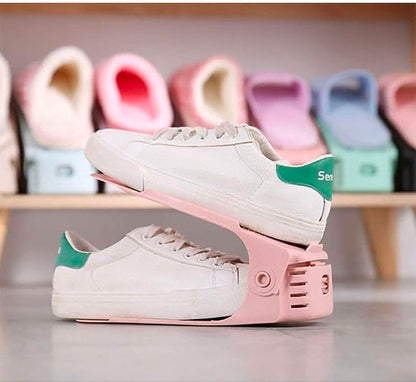 Adjustable shoe stacker
