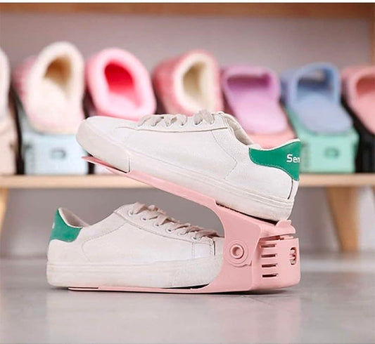 Adjustable shoe stacker