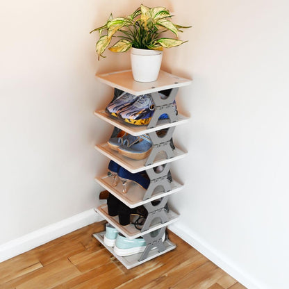 6-layer foldable shoe rack