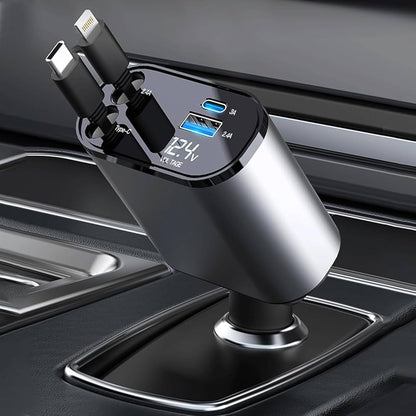 4-in-1 Retractable Car Charger