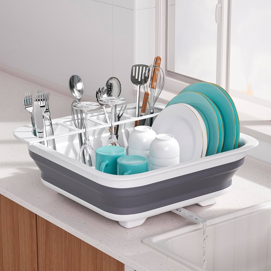 Foldable dish drying rack