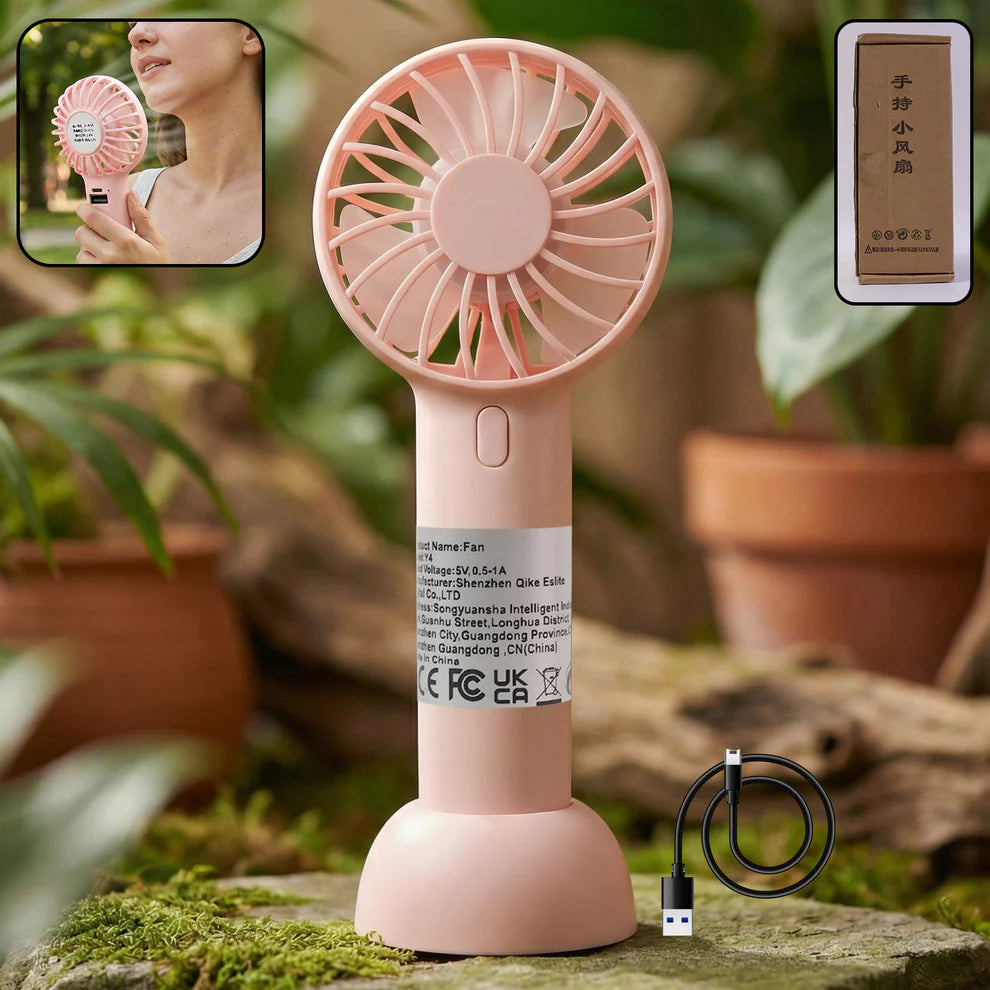Portable handheld fan