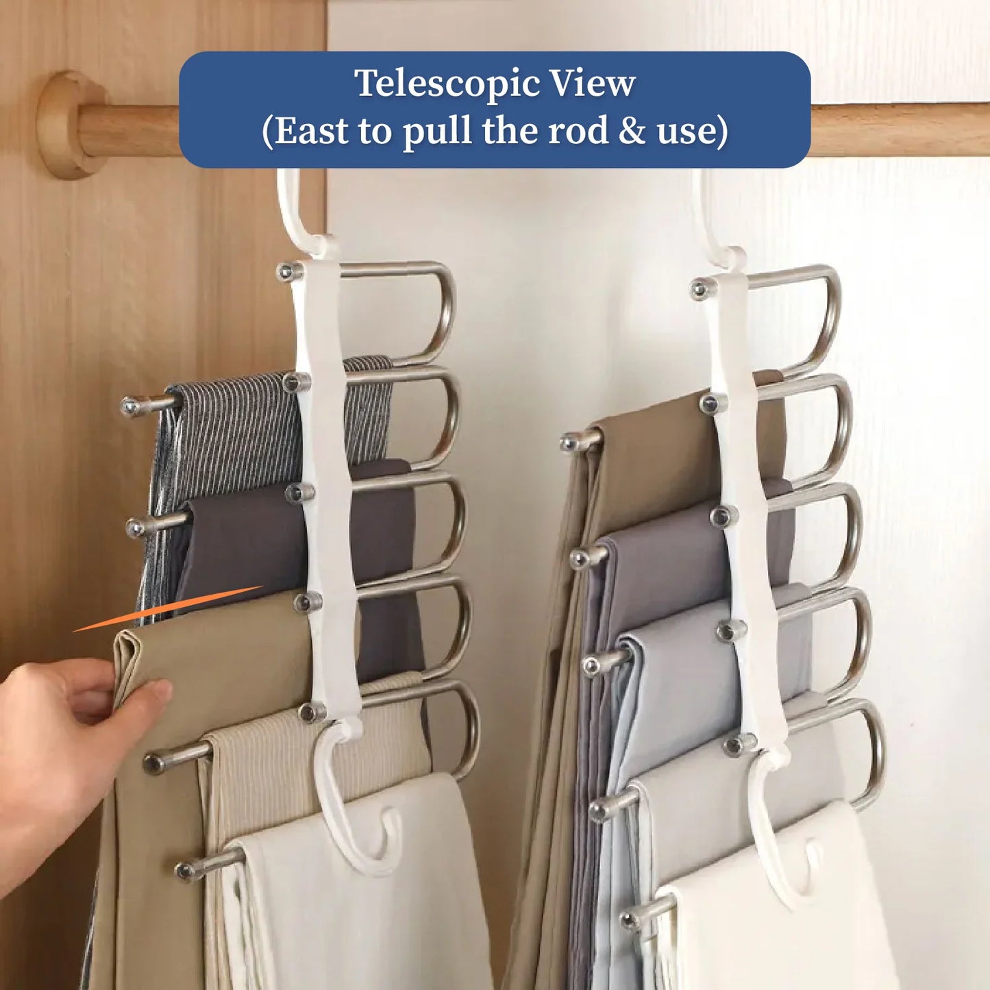 5-in-1 Multifunctional Space-Saving Clothes Hanger