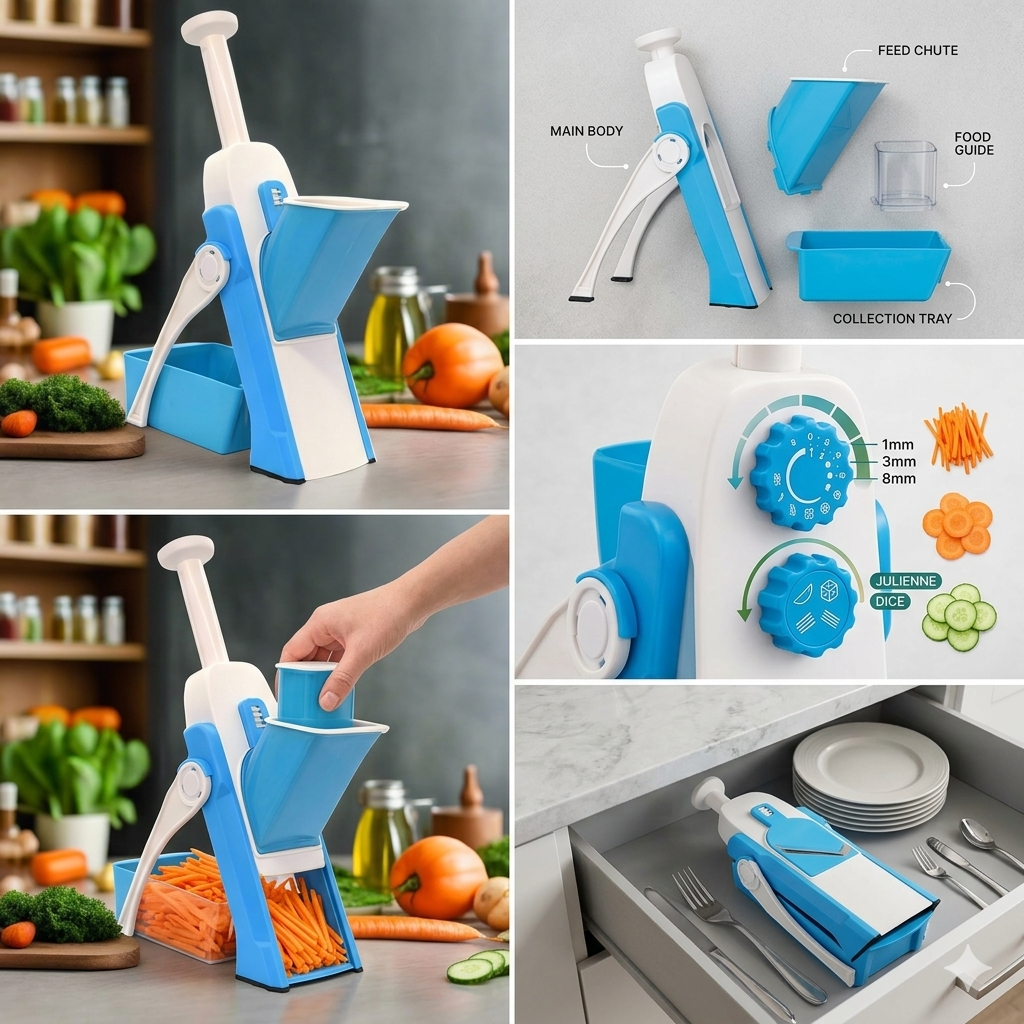 Multifunctional Safe Mandoline Vegetable Slicer