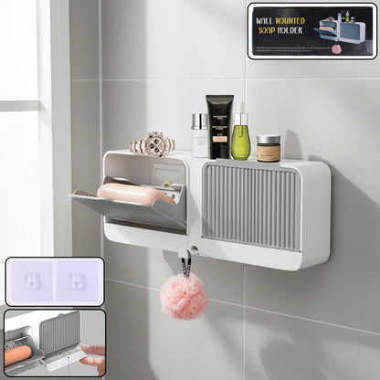 Wall-Mounted Soap Holder and Storage Set